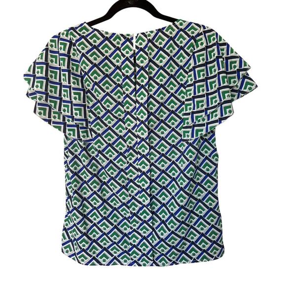 Banana Republic Women's Geo Design Tiered Blouse Size Medium - Picture 5 of 5